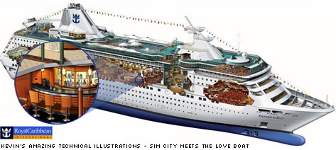 'The Empressof the Seas' cutaway illustration