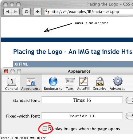 CSS On/Images Off in IE6