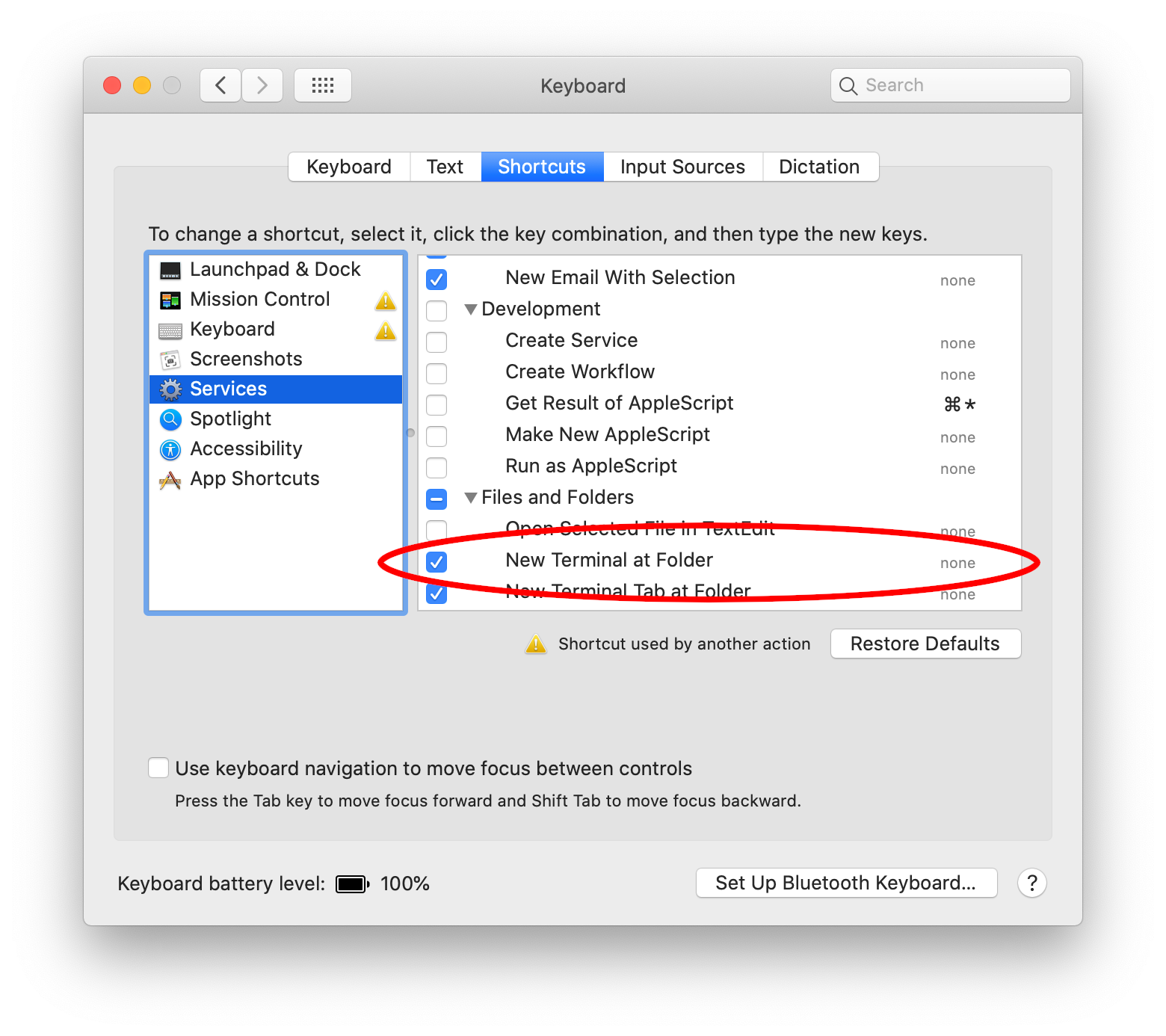 macOS: Enable New Terminal at Folder