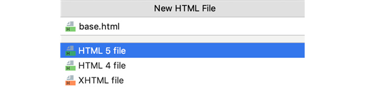 Figure 1.34: The New HTML File window 