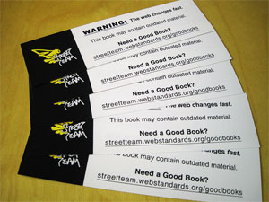 A collection of WaSP Street Team Bookmarks