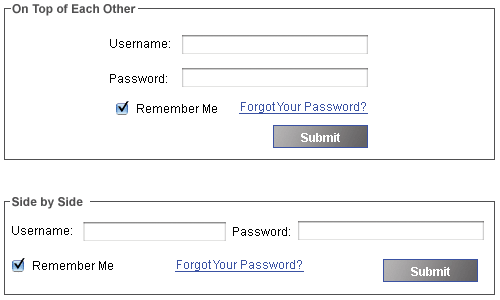Login Layout Examples