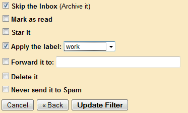 GMail filter
