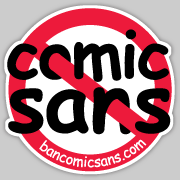 Logo Copyright Ban Comic Sans