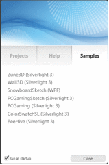 Expression Blend includes a few sample SketchFlow prototypes