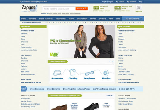 Fig. 9, Zappos gets down to business