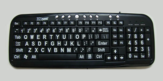 A large print keyboard.