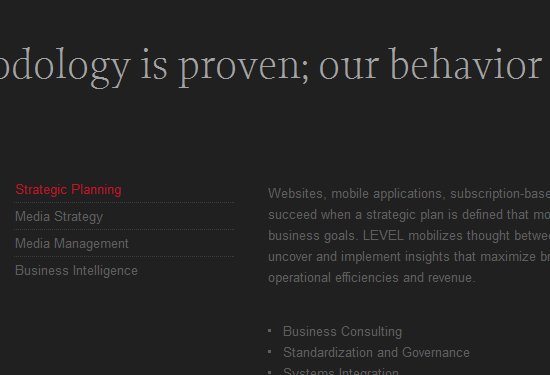 A web page with poor color contrast and small body text.