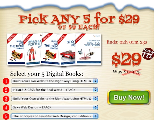 5 digital books for $29!