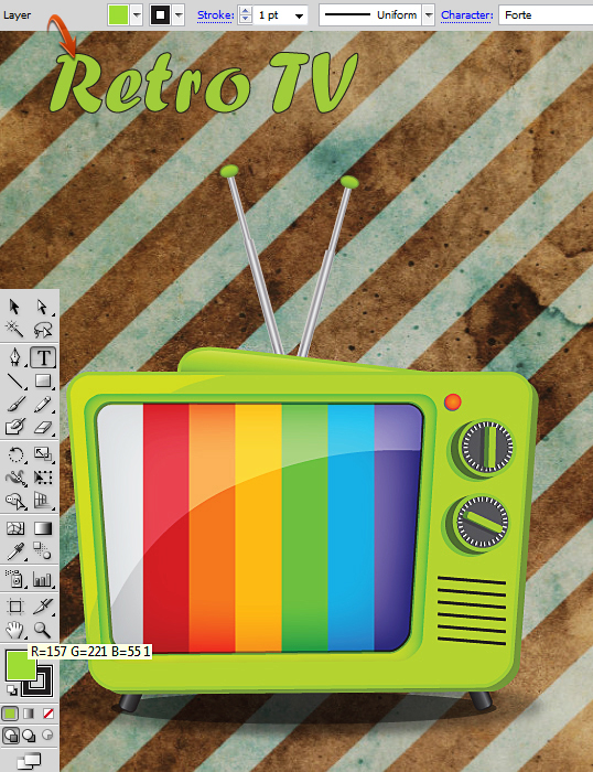 retro tv vector