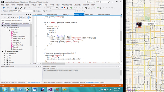 WinJS in Visual Studio 2012 