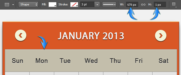 2013 calendar UI