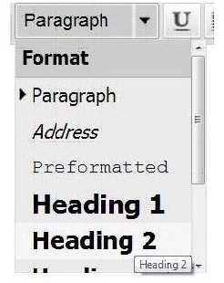 format headings