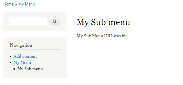 my sub menu