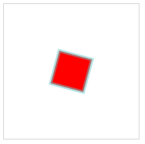 Figure 5 Red, Rotated, Stroked Rectangle Drawn with Fabric 