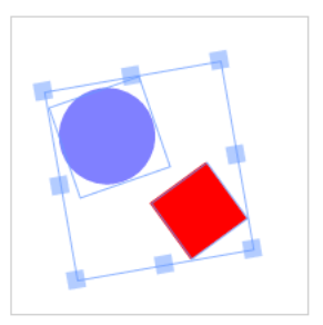 Figure 8 Rectangle and Circle Grouped (Controls Visible)