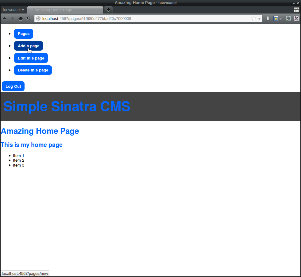 A Simple CMS in Sinatra, Part III