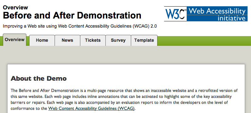 W3.org's Before and After Demonstration