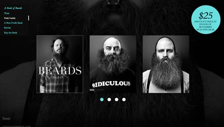 Screenshot: The Book of Beards website