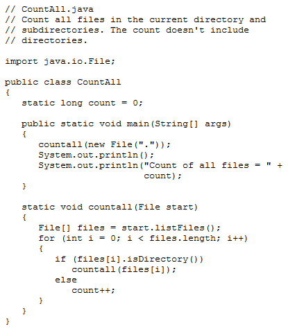 The CountAll.java code listing is replaced by this image.