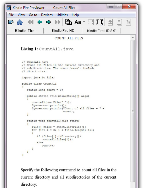 The CountAll.java code listing is replaced by an image of the listing.