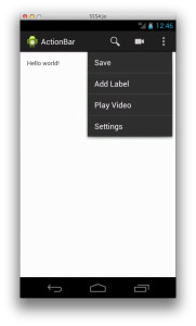 Action Bar with Action Buttons