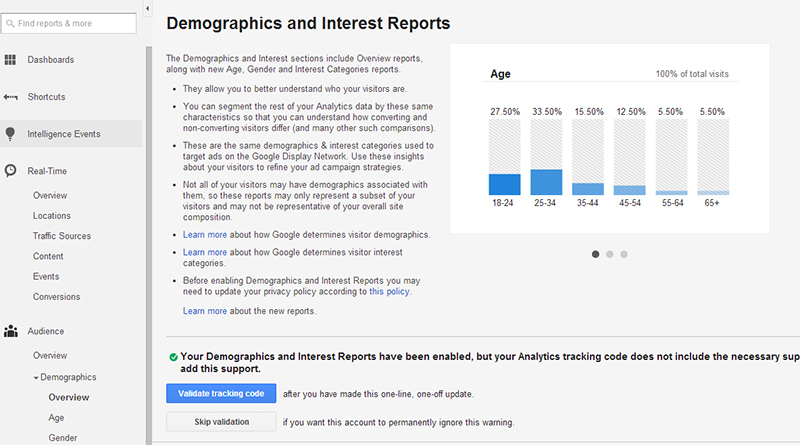 Demographics check