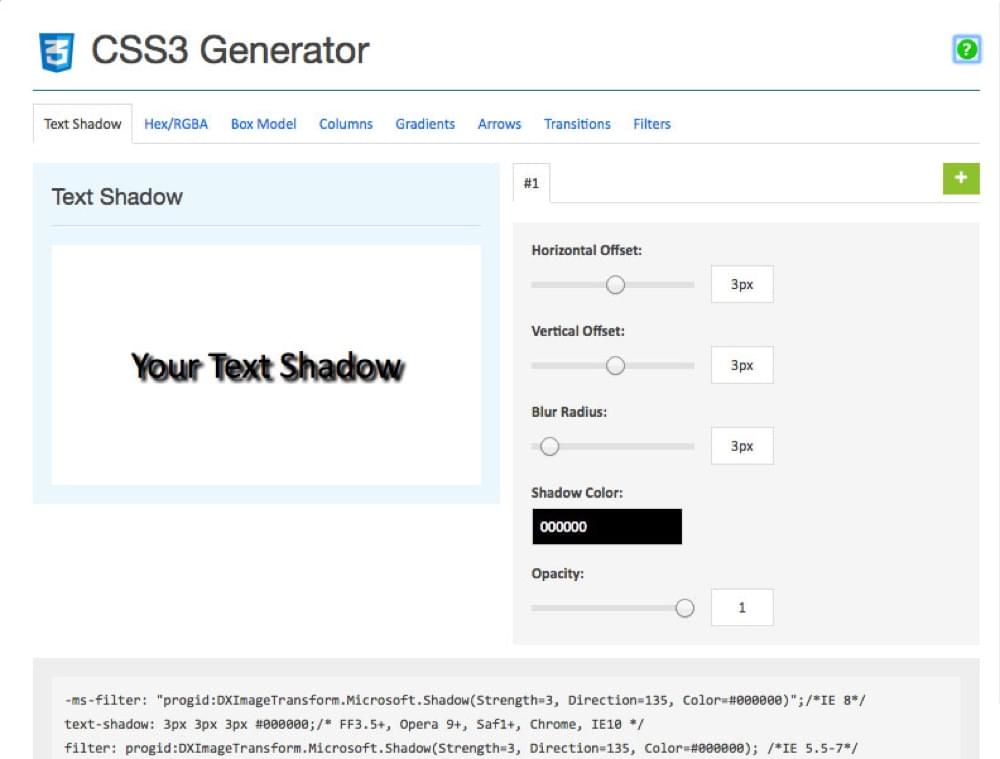 CSS3 Generator Chrome Extension