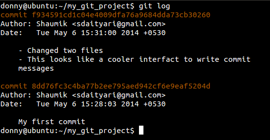 Git log