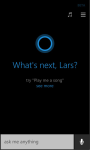 what's next lars? Meet Cortana