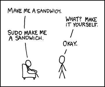 Use of sudo on XKCD