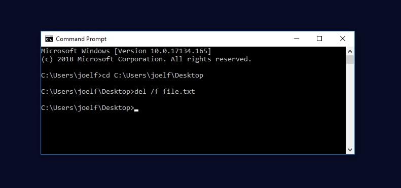 Using the command prompt