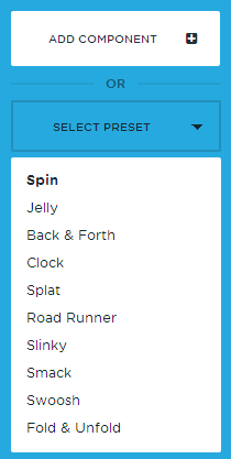 Interface: Add component with presets.
