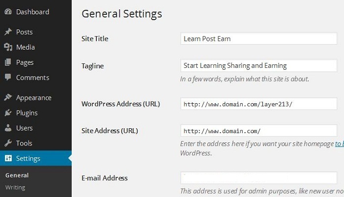 WordPress Settings