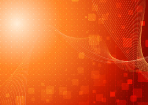Modern hi-tech background template in orange