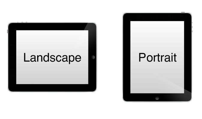iPad orientations