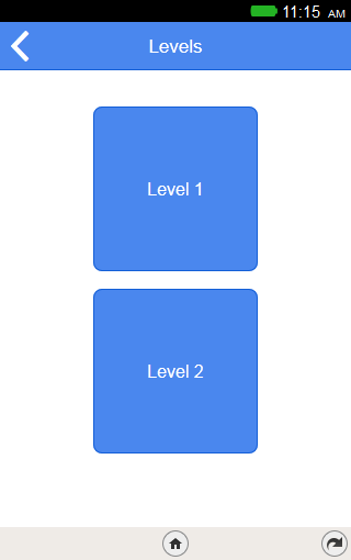 Levels running in app