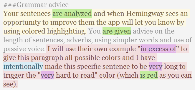 Hemingway's revision advice