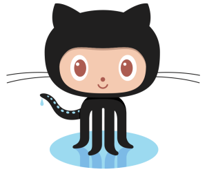 Github's cartoon logo which depicts a cats head on the body of an octopus