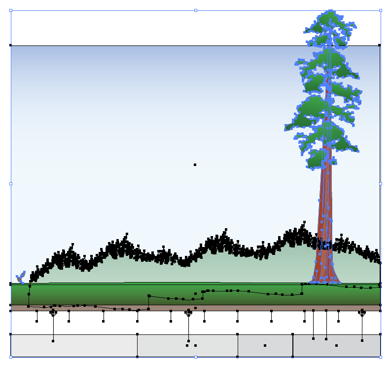 Figure 4: The vector artwork selected in Illustrator