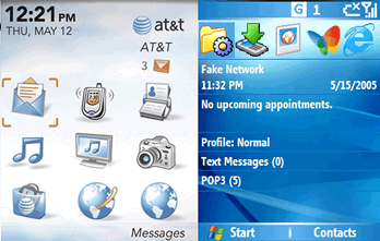 The Blackberry and Windows Mobile UIs circa 2005