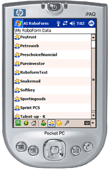 Window Mobile on an early Pocket PC.