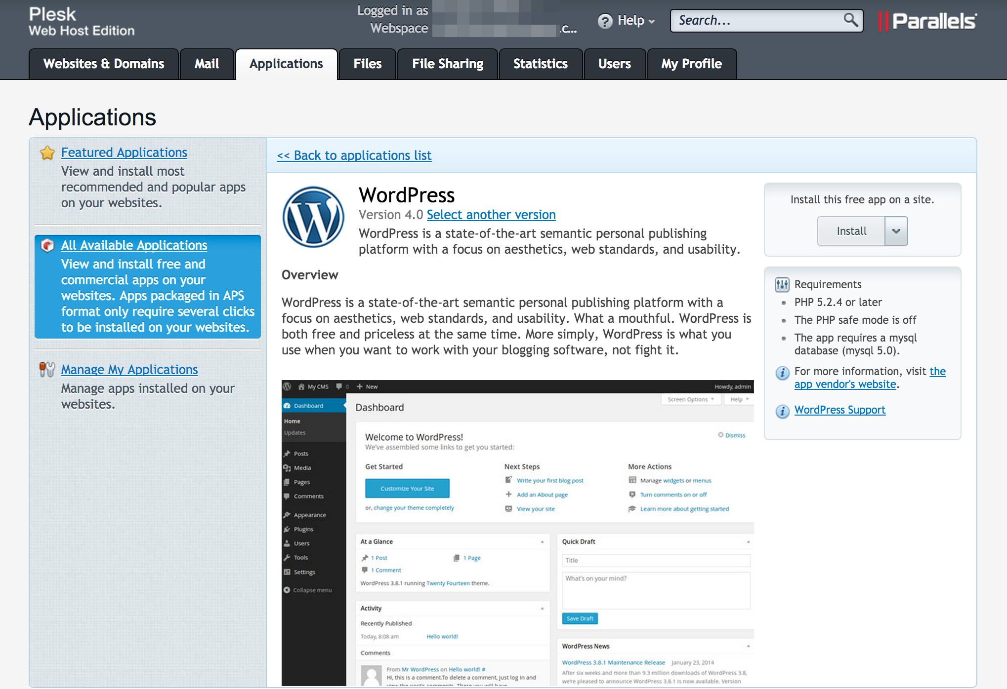 Installing WordPress