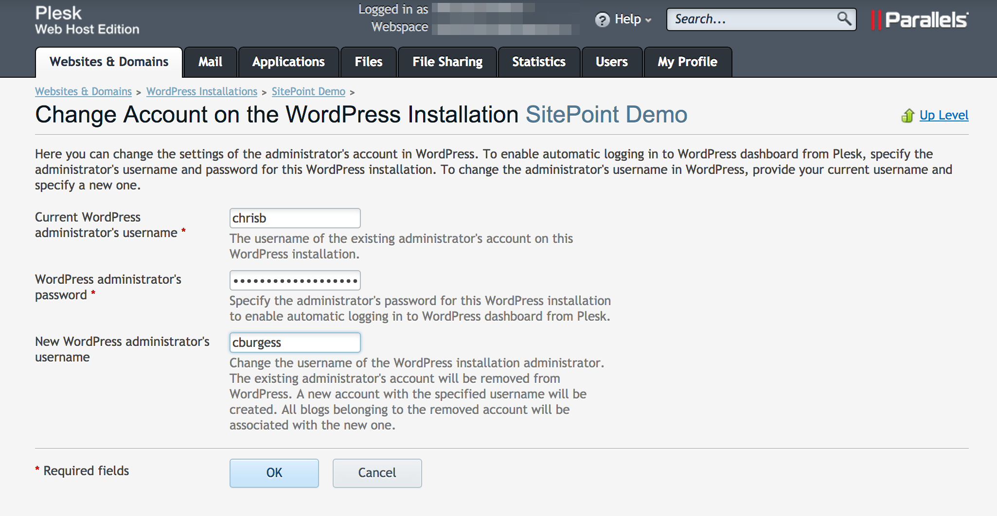 WordPress Toolkit Changing Admin Username