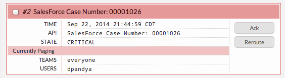 Case Result in VictorOps