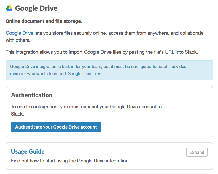 How to integrate Google Drive into Slack