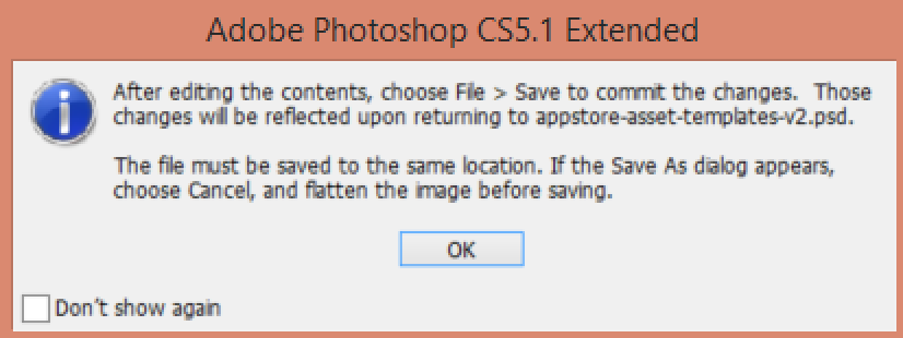 Clicking OK on that popup