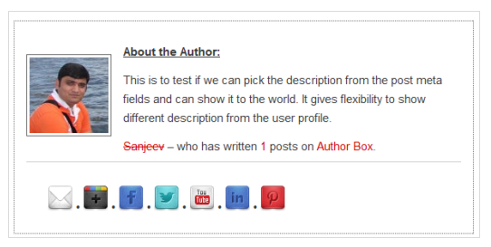 Author Box Plugin with different description