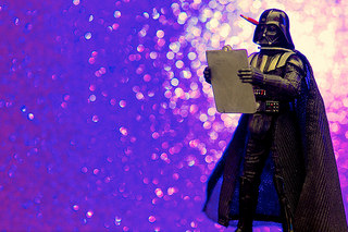 Darth Vader taking a survey