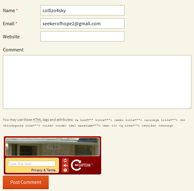 CAPTCHA on a WordPress Comment Form
